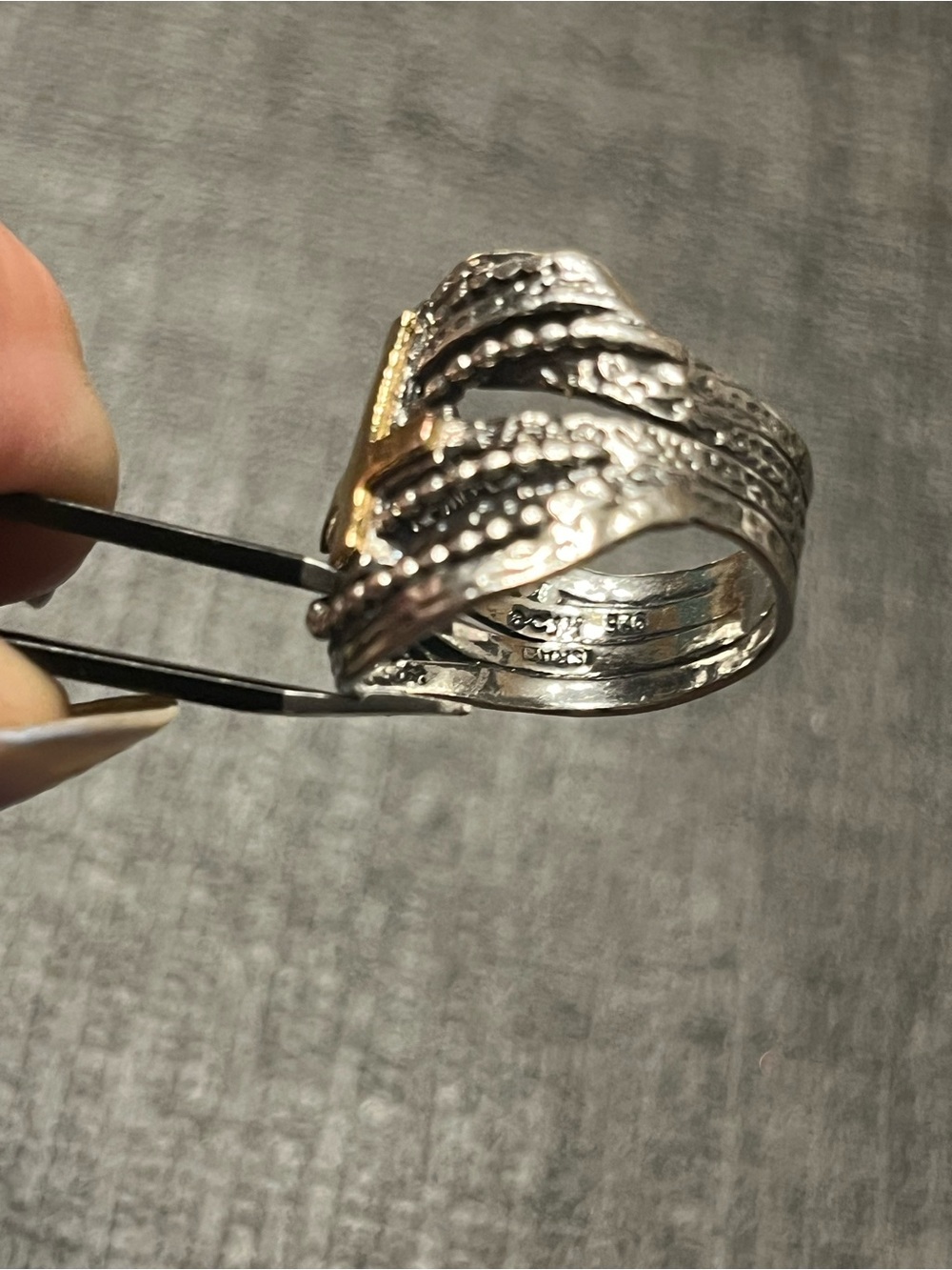 925 Cross ring - Picture 2 of 2